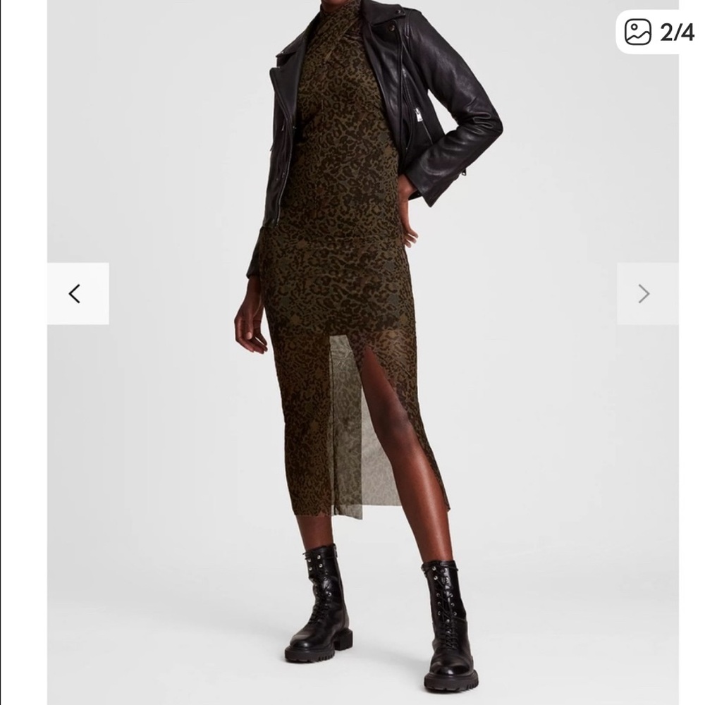 Leopard Print Midi Dress